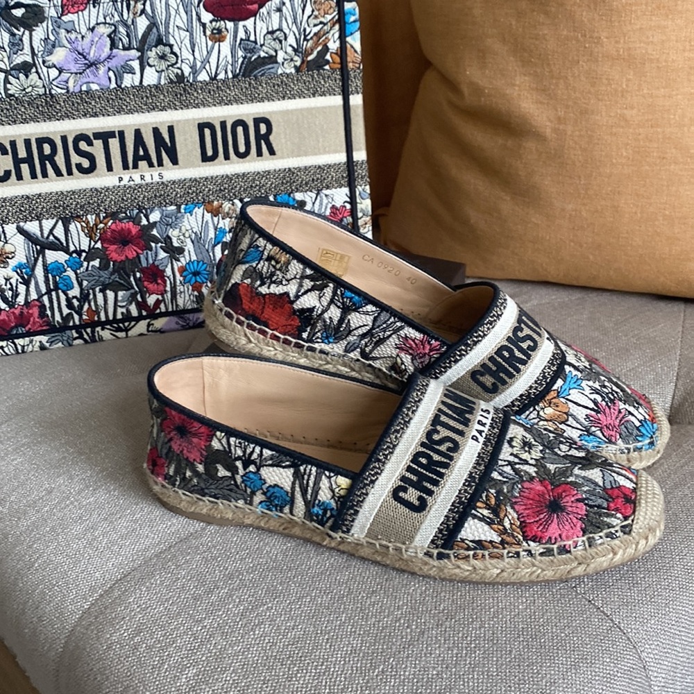 Christian Dior Granville Floral Espadrille size 40